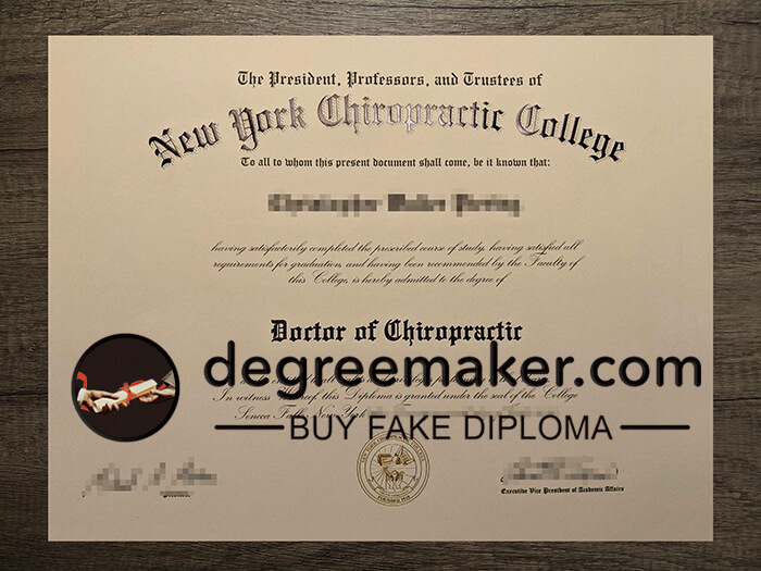 buy fake New York Chiropractic College degree