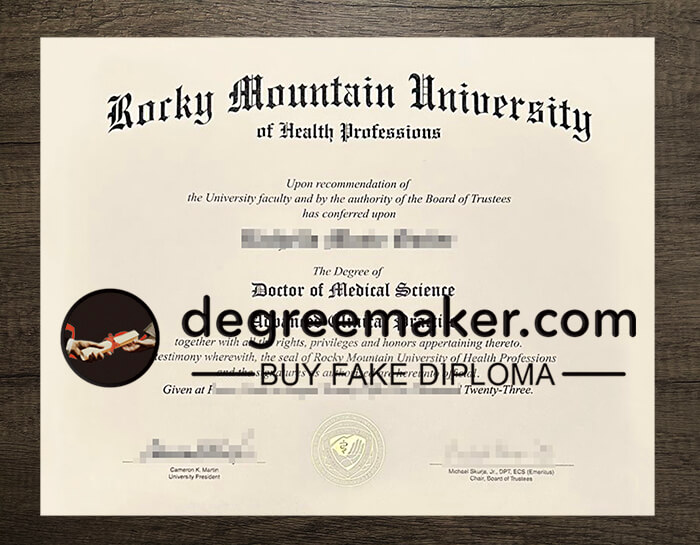 buy fake Rocky Mountain University degree