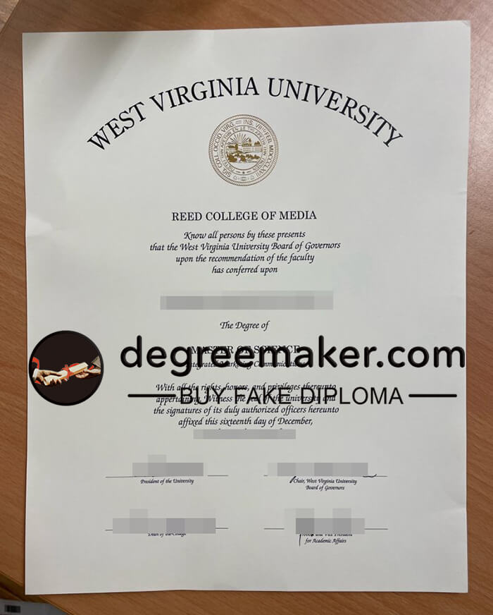 fake West Virginia University degree