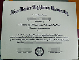 Create New Mexico Highlands University degree, NMHU diploma.