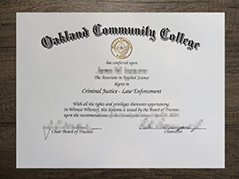 How long to order a Oakland Community College degree from USA?